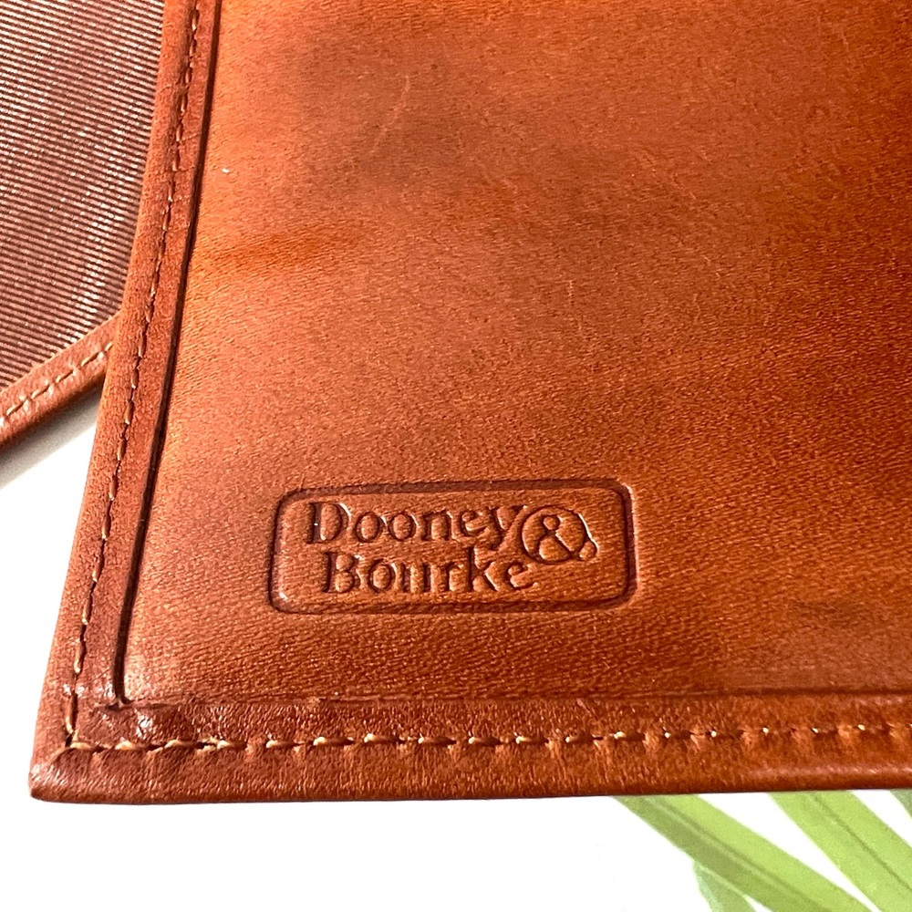 🦆 DOONEY & BOURKE AWL TRIFOLD LEATHER WALLET SNAP IN TAN VINTAGE - Picture 9 of 12